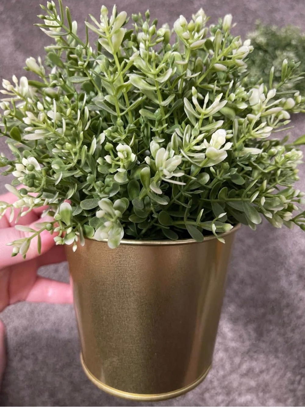 IKEA Plants and Gold Planters
